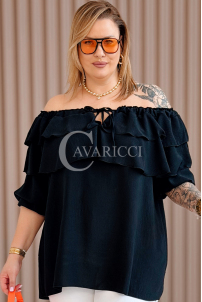 HALIA Bluse in Schwarz – Große Größen | Cavaricci.de