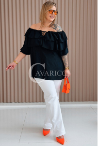 HALIA Bluse in Schwarz – Große Größen | Cavaricci.de