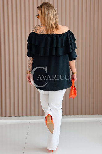 HALIA Bluse in Schwarz – Große Größen | Cavaricci.de