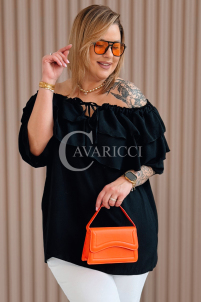 HALIA Bluse in Schwarz – Große Größen | Cavaricci.de